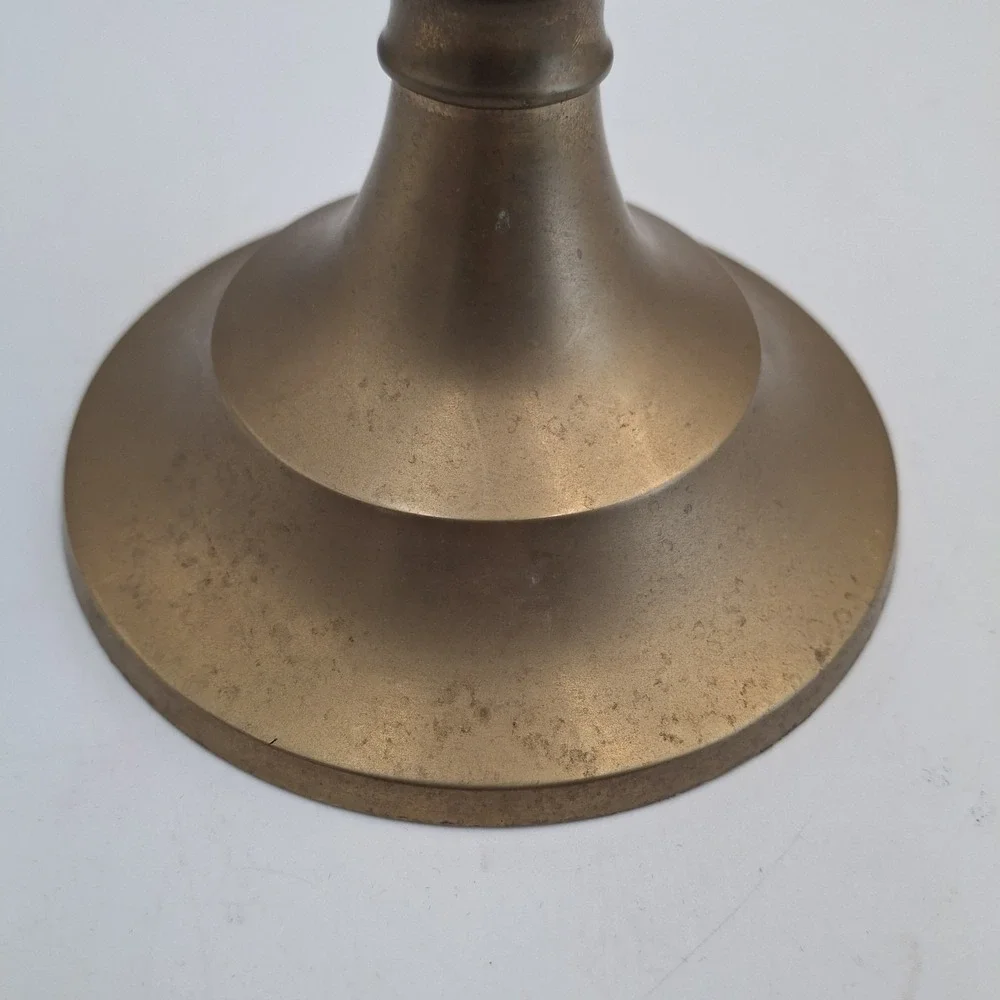Vintage Solid Brass Candlestick Holder Heavy Taper Candle Stand Mid Century 6.5